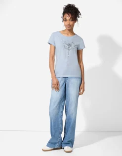 T-shirt - Print - lichtblauw
