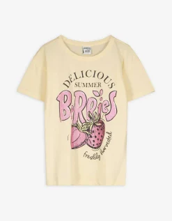 T-shirt - Print - lichtgeel
