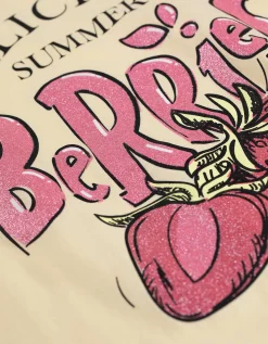 T-shirt - Print - lichtgeel