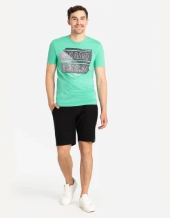 T-shirt - Print - turkoois