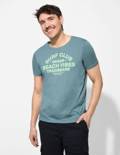 T-shirt - Print - turkoois