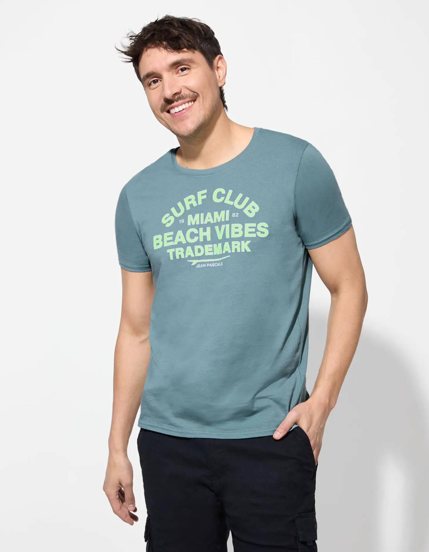 T-shirt - Print - turkoois