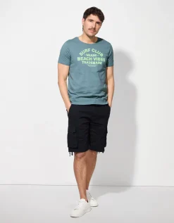 T-shirt - Print - turkoois