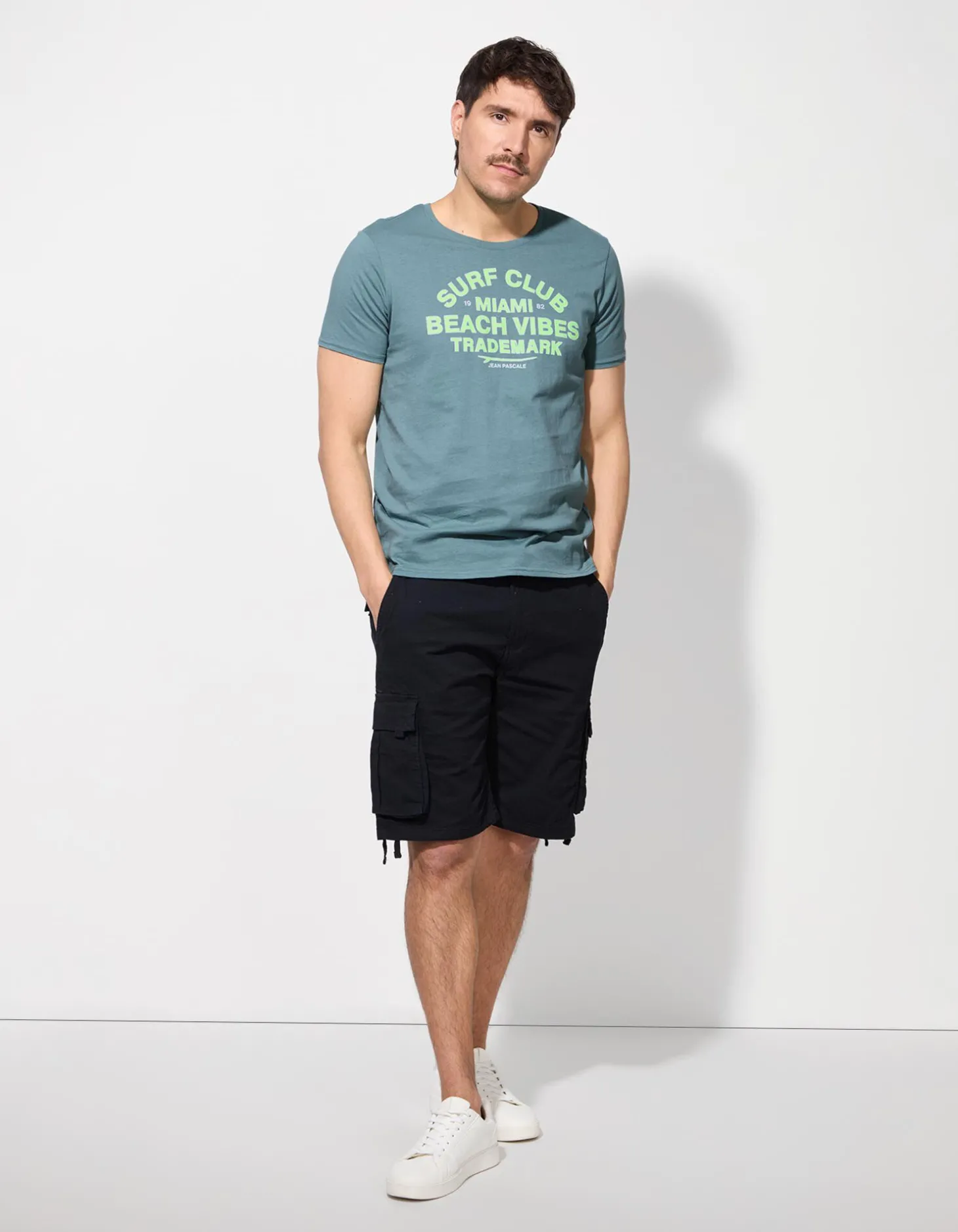 T-shirt - Print - turkoois