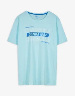 T-shirt - Print - turkoois