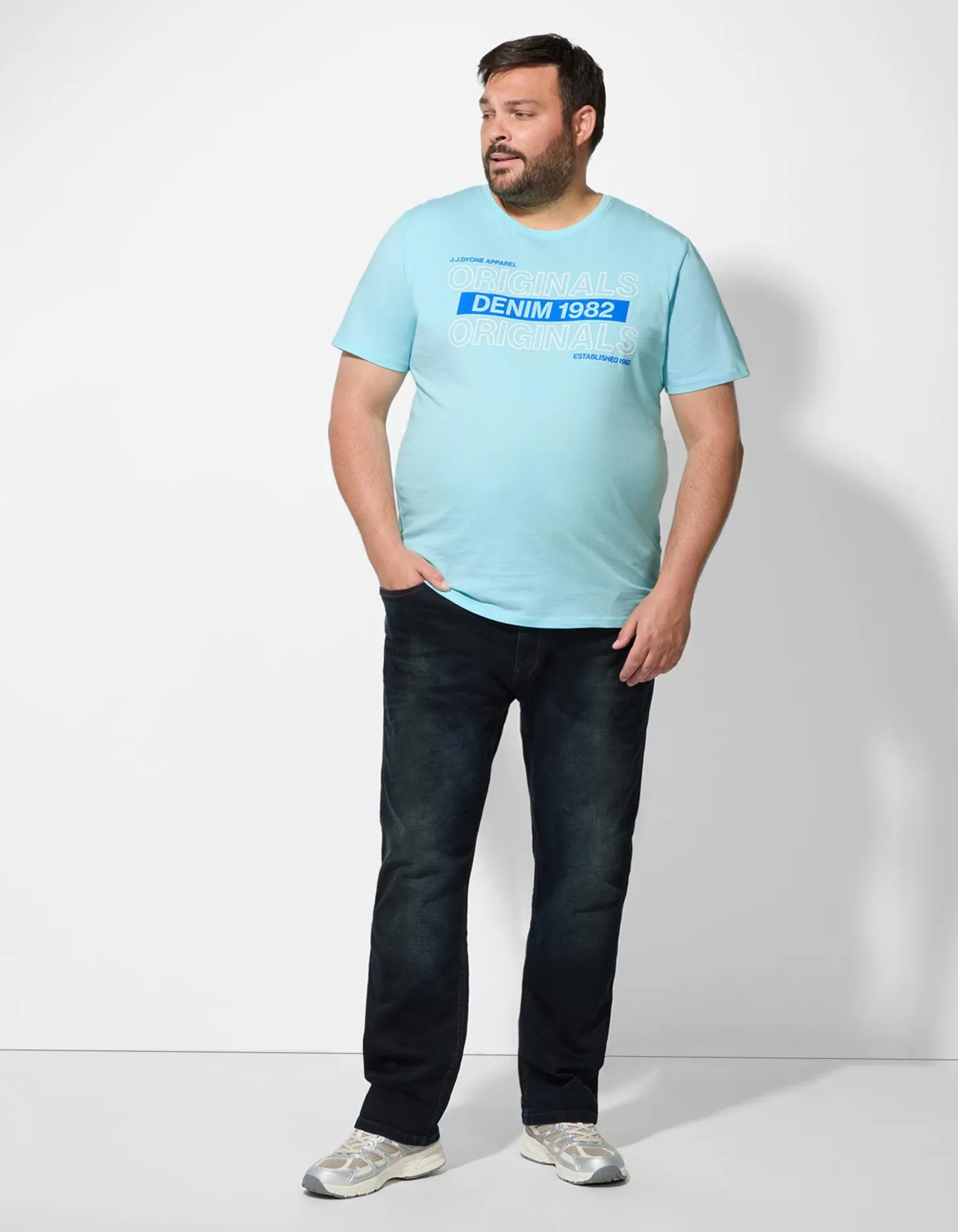 T-shirt - Print - turkoois
