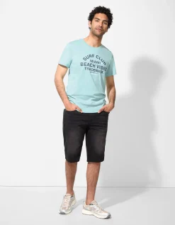 T-shirt - Print - turkoois