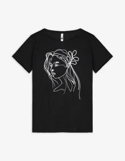 T-shirt - Print - zwart