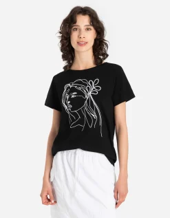 T-shirt - Print - zwart