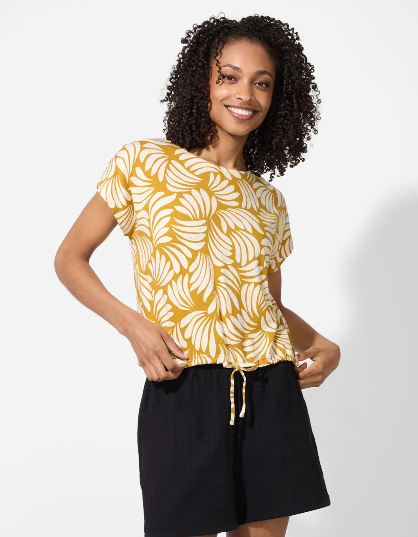 T-shirt - Print all-over - donkergroen