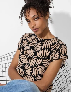 T-shirt - Print all-over - zwart