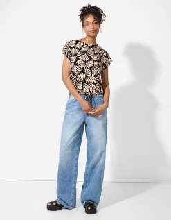 T-shirt - Print all-over - zwart