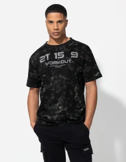 T-shirt - Print all-over - zwart