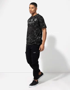 T-shirt - Print all-over - zwart