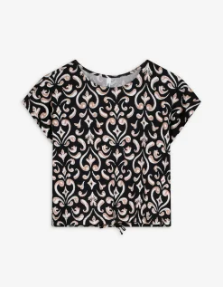 T-shirt - Print all-over - zwart