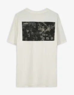 T-shirt - Print op rug - wit