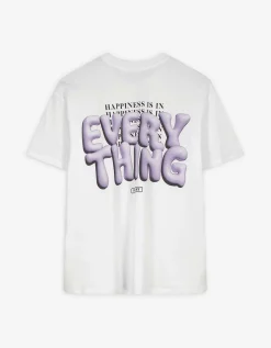 T-shirt - Print op rug - wit
