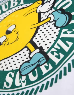 T-shirt - Print op rug - wit
