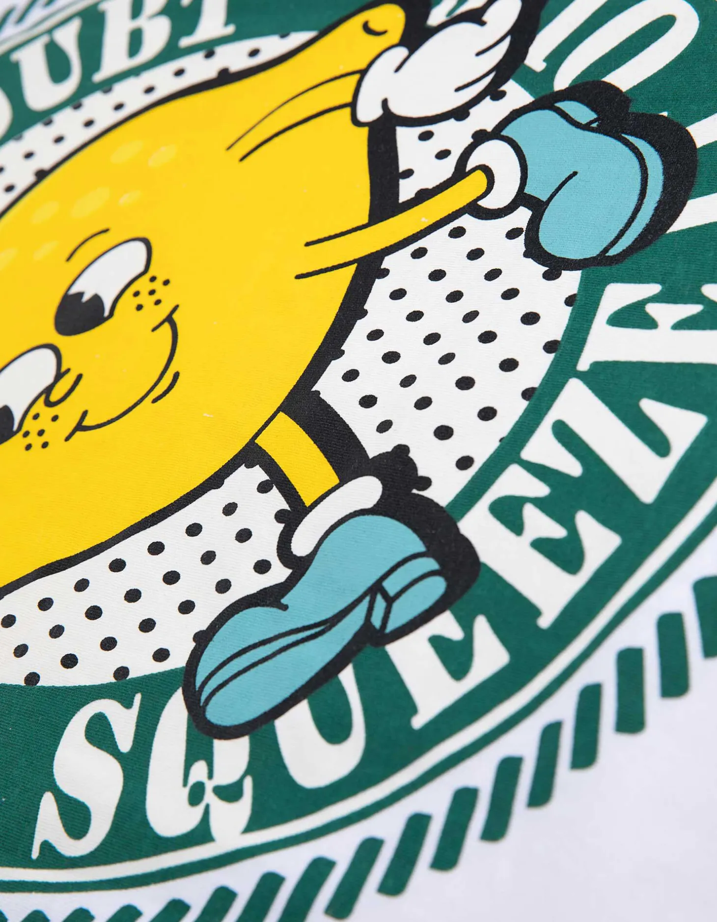 T-shirt - Print op rug - wit