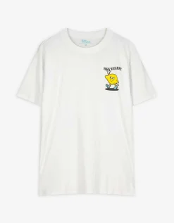 T-shirt - Print op rug - wit