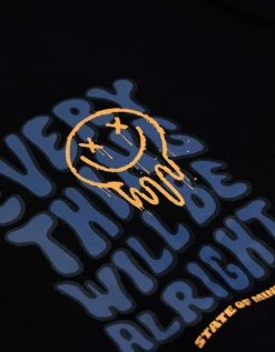 T-shirt - Print op rug - zwart