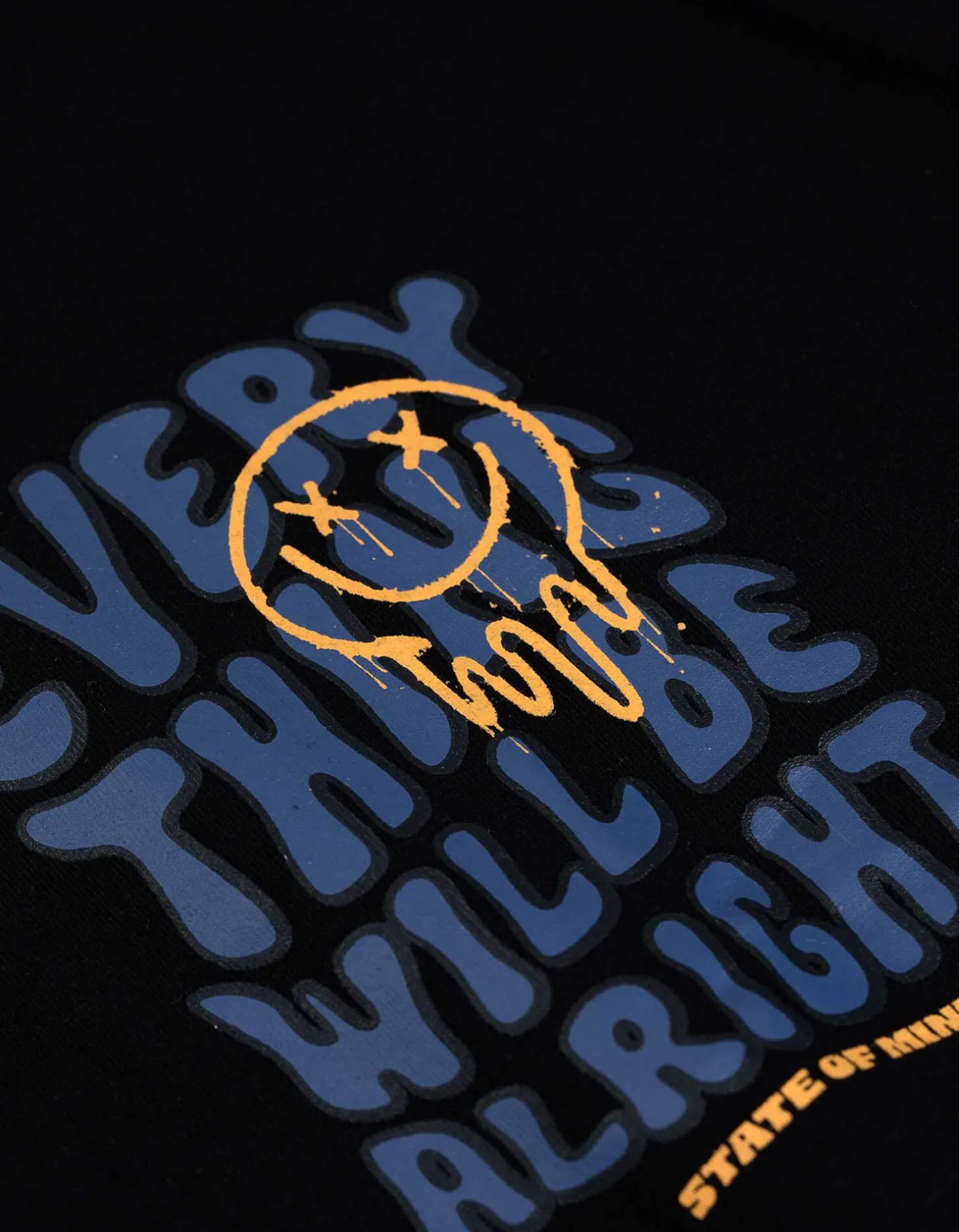 T-shirt - Print op rug - zwart
