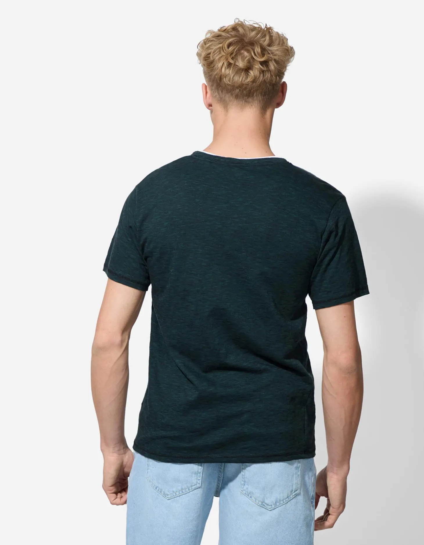 T-shirt - Regular fit - donkergroen