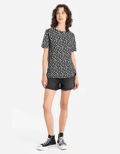 T-shirt - Relax Pasvorm - zwart
