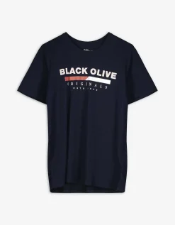 T-shirt - Ronde hals - donkerblauw