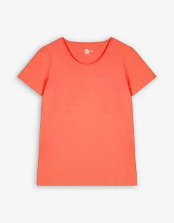 T-shirt - Ronde hals - lichtrood