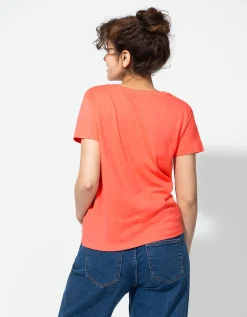 T-shirt - Ronde hals - lichtrood