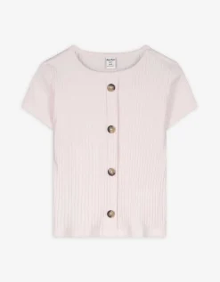 T-shirt - Sierknopen - roze