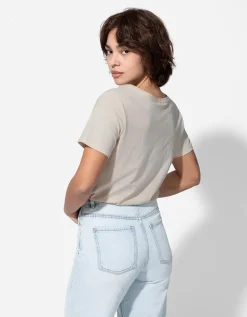 T-shirt - Sierkraaltjes - beige