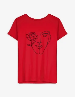 T-shirt - Sierkraaltjes - rood
