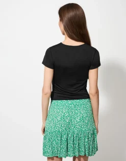 T-shirt - Slim fit - zwart