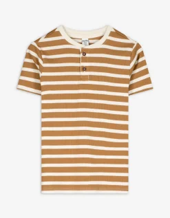 T-shirt - Strepen - bruin