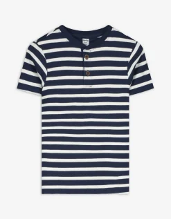 T-shirt - Strepen - donkerblauw