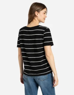 T-shirt - V-hals - zwart