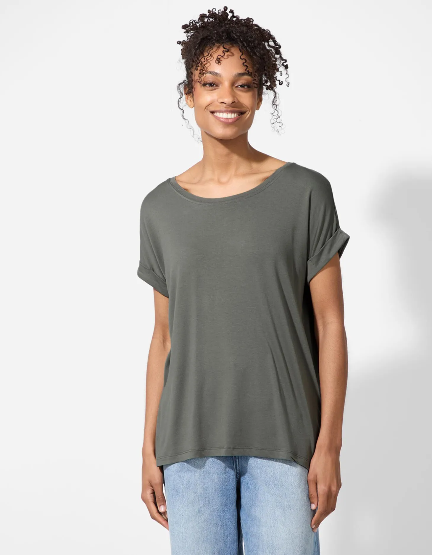 T-shirt - Viscosemix - groen