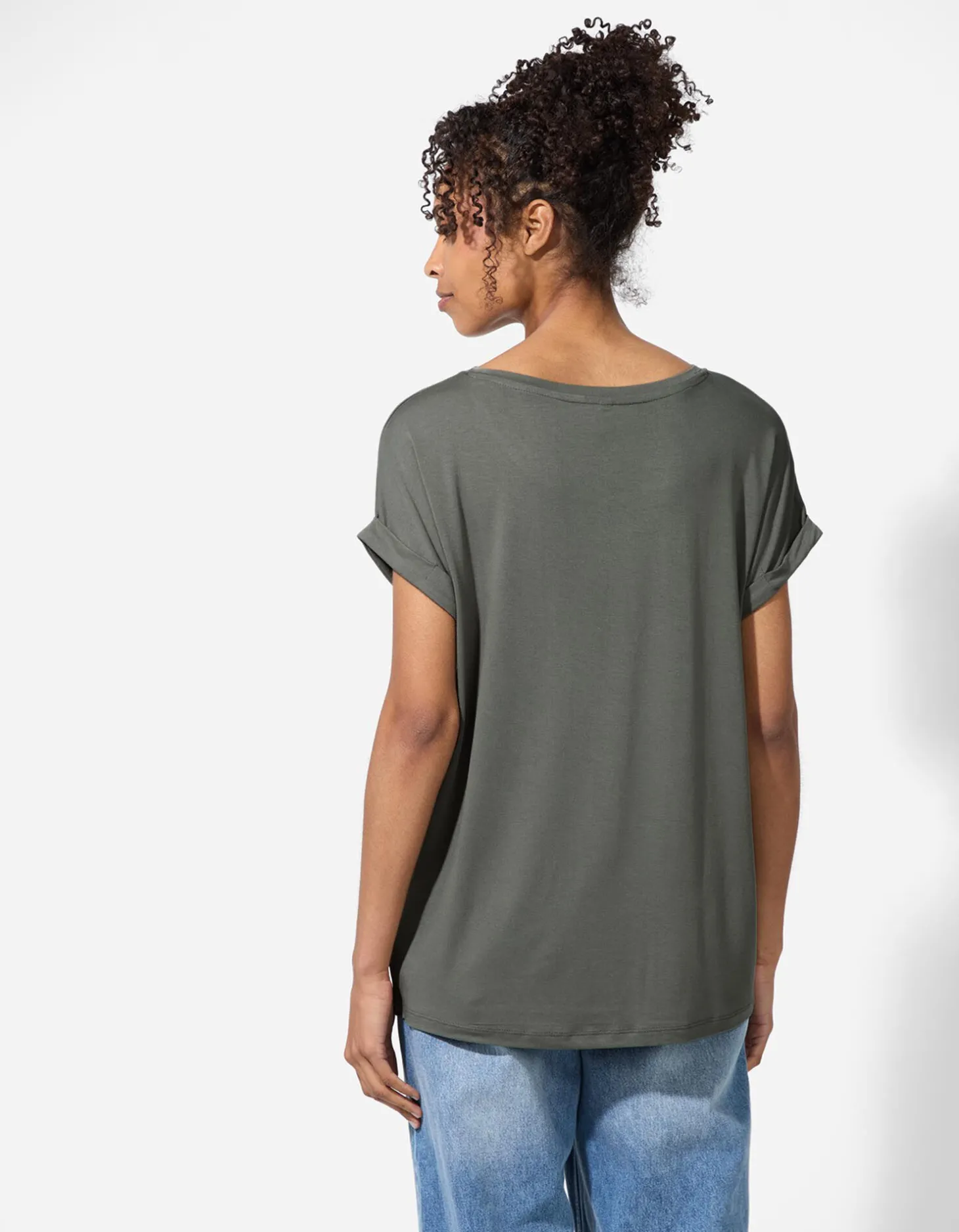 T-shirt - Viscosemix - groen