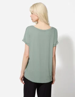 T-shirt - Viscosemix - turkoois
