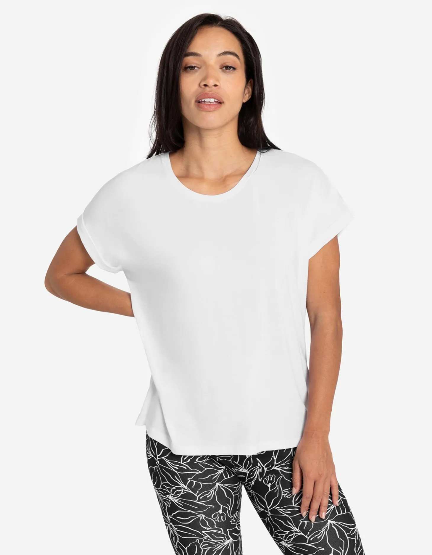 T-shirt - Viscosemix - wit