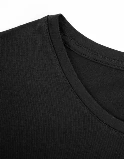 T-shirt - Viscosemix - zwart
