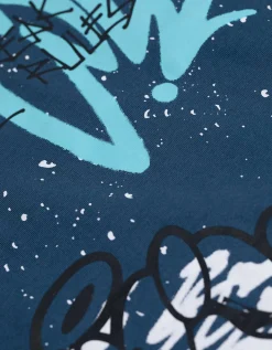 T-shirt - Vooropdruk - donkerblauw