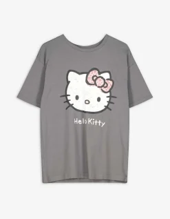 T-shirt - Vooropdruk - grijs
