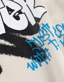 T-shirt - Vooropdruk - lichtgrijs