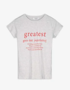 T-shirt - Vooropdruk - lichtgrijs