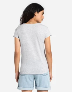 T-shirt - Vooropdruk - lichtgrijs