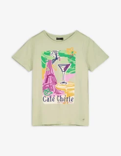 T-shirt - Vooropdruk - lichtgroen