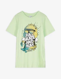 T-shirt - Vooropdruk - lichtgroen
